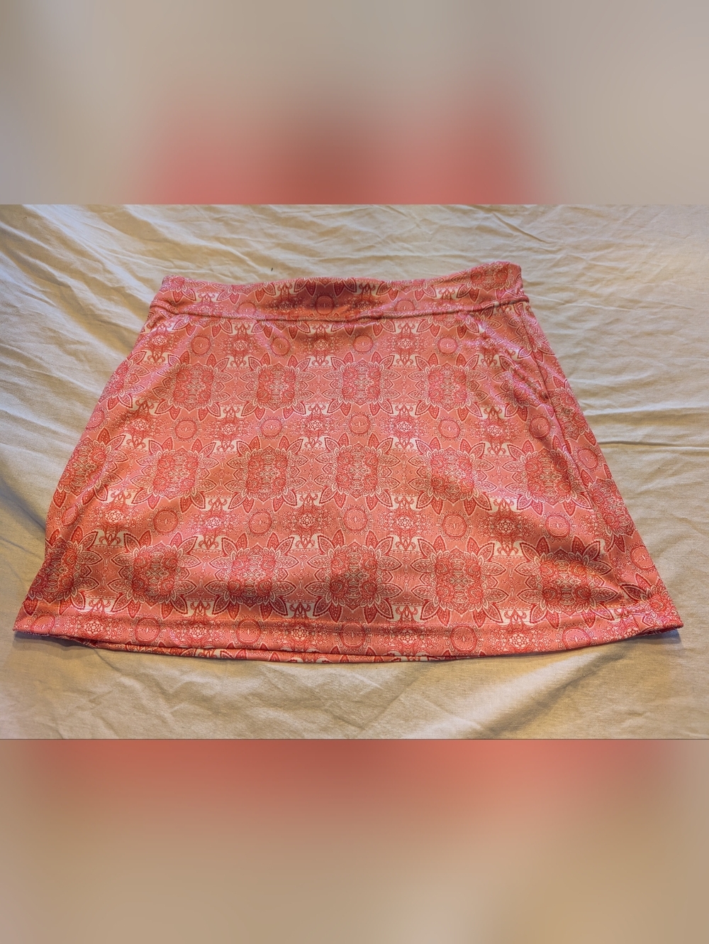 2/20$ PGA Tour Coral Floral-Print Mini Skirt